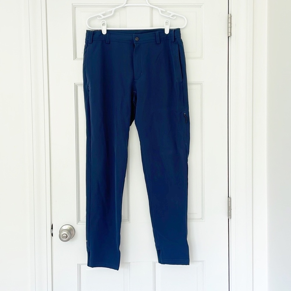 MACK WELDON mens utility pants size S blue zippered pockets polyester nylon